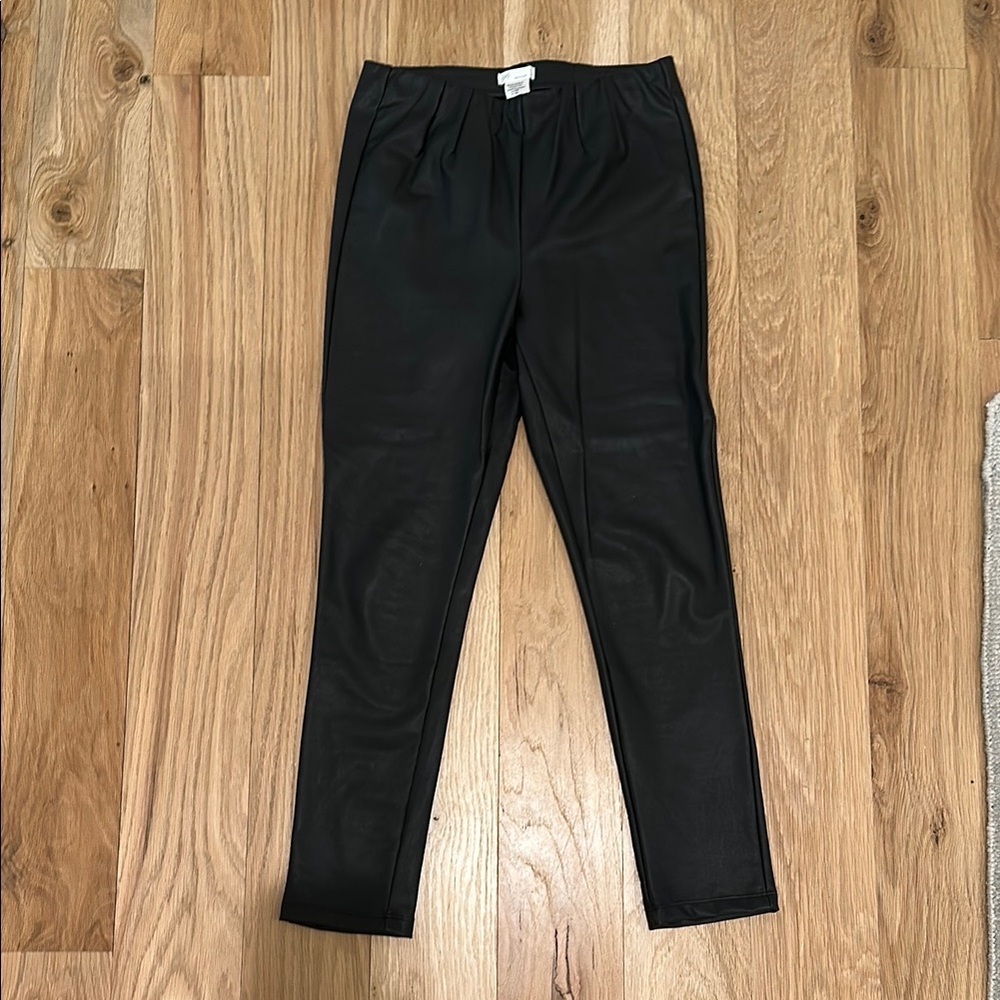 Black Faux Leather Leggings